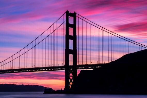 Romantic Golden Gate Bridge sunset on Valentines Day in San Francisco 2026