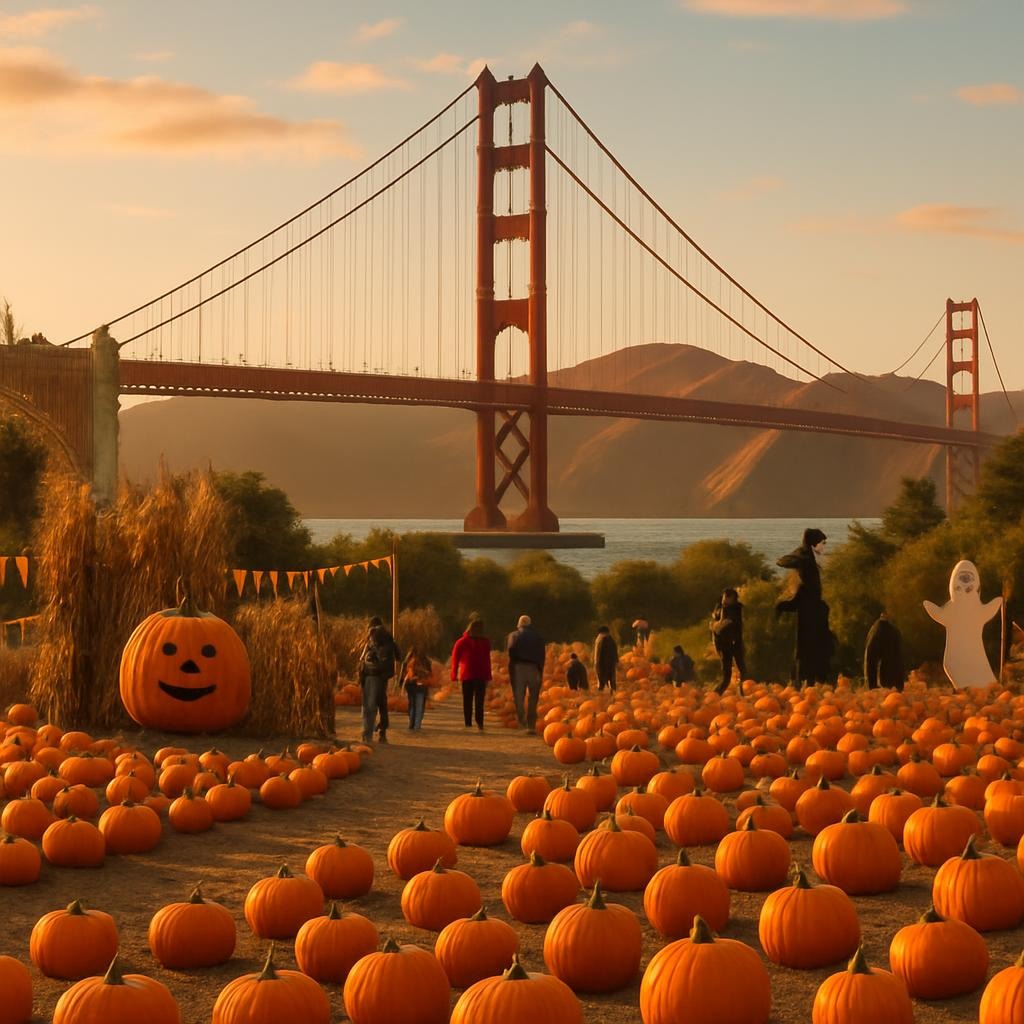 San Francisco pumpkin patch Halloween experience.