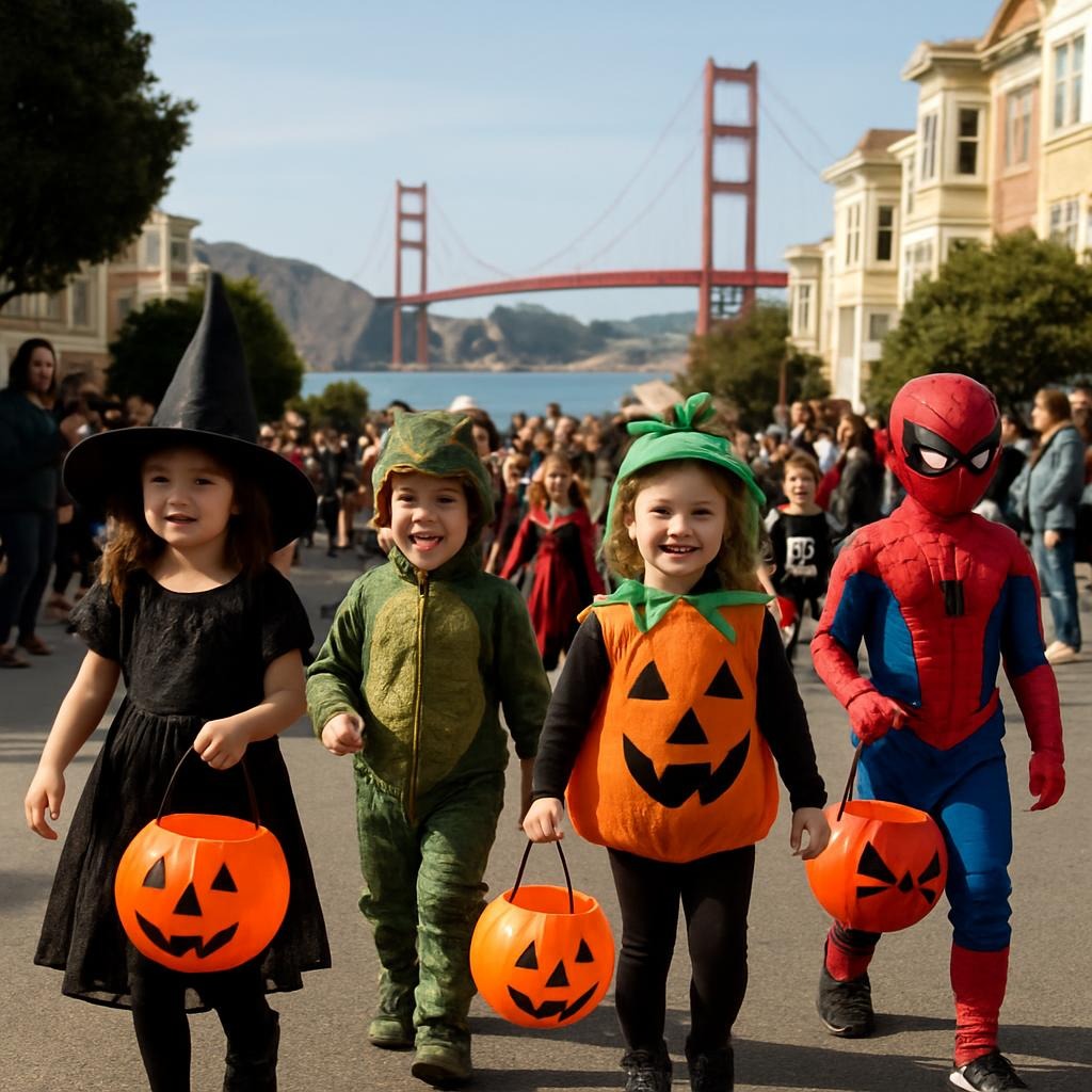 Halloween costume parade for kids in San Francisco
