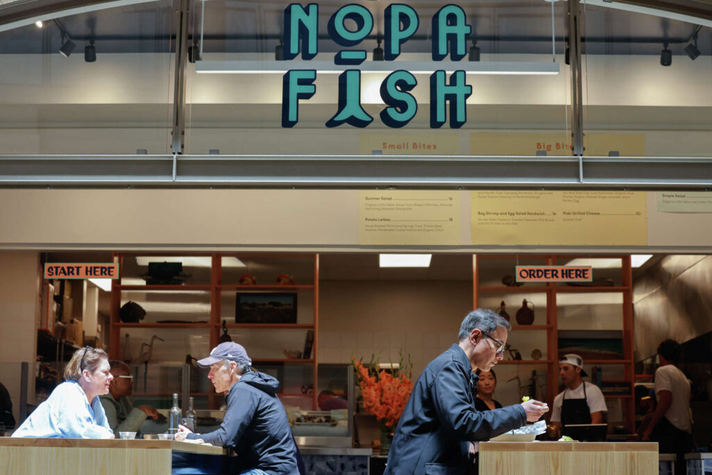 “Best new restaurants San Francisco 2025 – Nopa Fish counter at Ferry Building