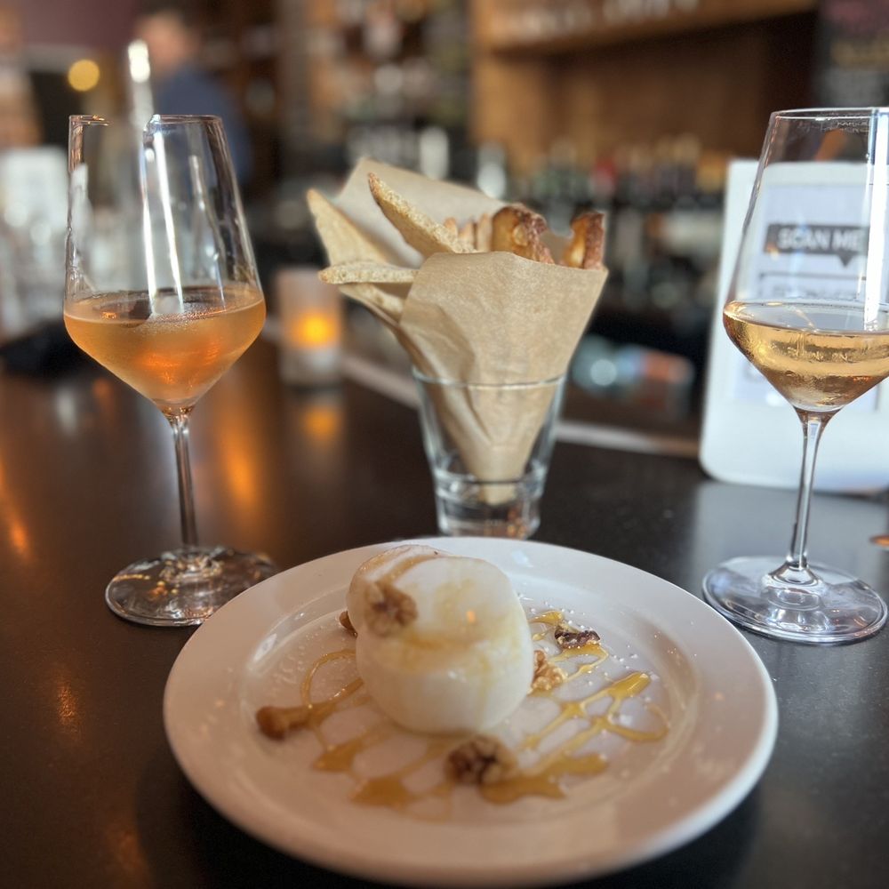 Fancy dish or wine flight at Eat Drink SF