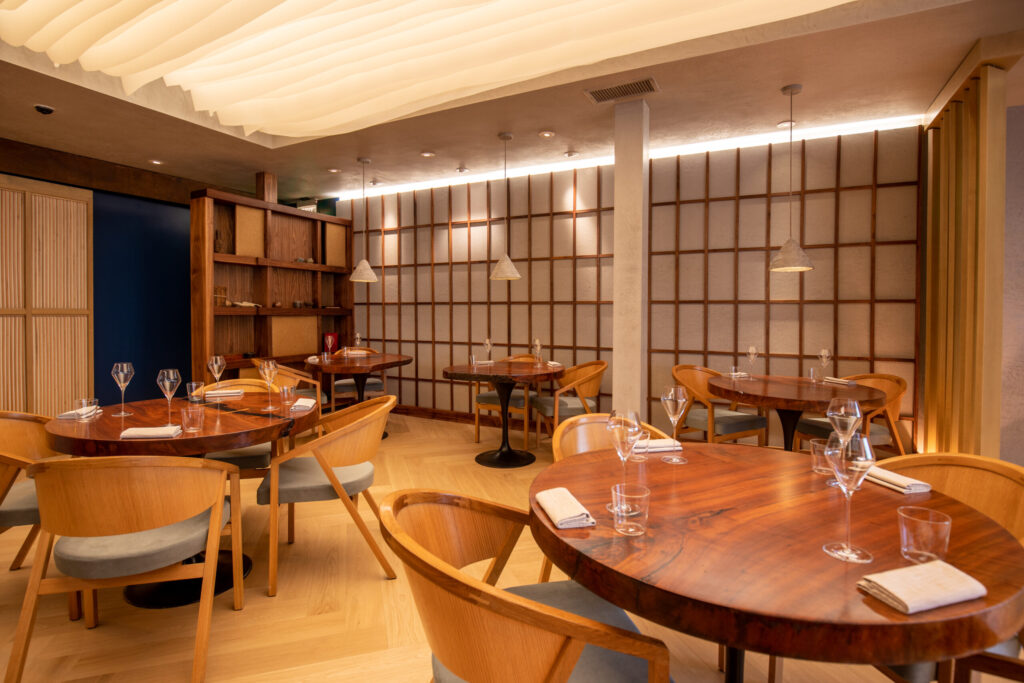 Modern fine dining dish at Atelier Crenn in San Francisco.