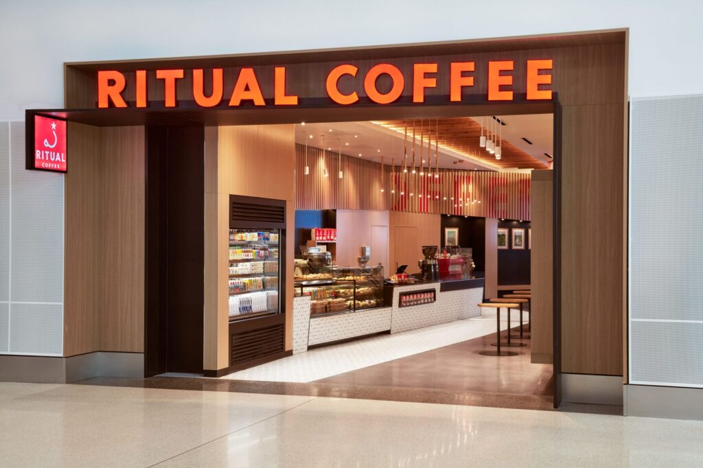 Ritual Coffee Roasters cafe filled with San Francisco locals.