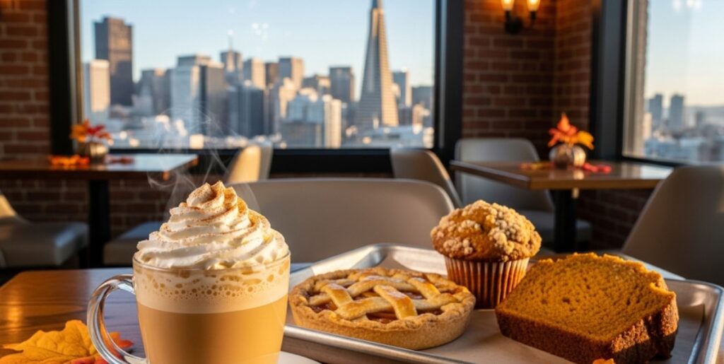 Fall-themed brunch dishes in San Francisco.