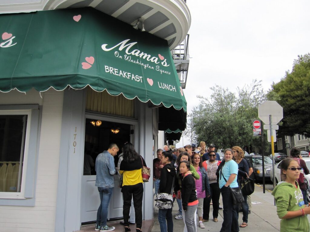 Signature banana pancakes at Mama’s on Washington Square.