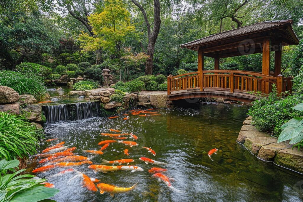 Wooden bridge over a koi pond at the Japanese Tea Garden. -Peaceful Walks in San Francisco: Best Spots for Relaxation and Scenic Views
